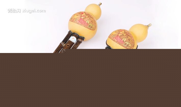 滇南古韵黄棕色葫芦形葫芦丝，初学者防摔绳葫芦乐器，手工套胶紫竹乐器