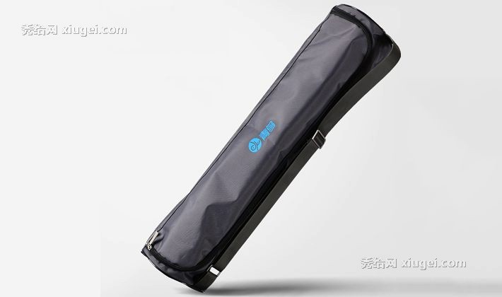 青鸟黑色圆柱形瑜伽包，弧形双侧开加厚瑜伽垫背包，型号：QN-PU