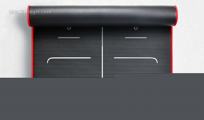 青鸟黑色长方形加厚瑜伽垫，初学者防滑健身垫三件套，型号：QN-10mm