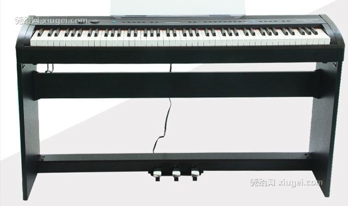 英昌黑色长方形88键电钢琴，便携式儿童数码练习琴，型号：KC7S