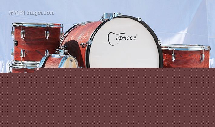 ipusen多彩圆形爵士鼓套装，枫木电镀儿童初学者练习鼓，型号：DS30