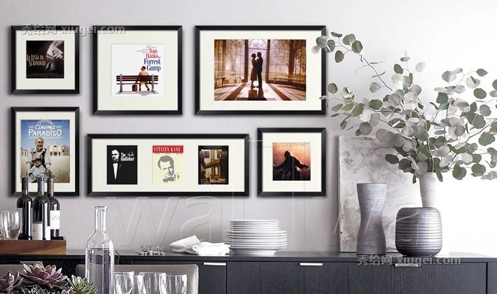 墙蛙欧式宜家简约相框墙，环保百搭组合相框墙，货号: 2387-2932