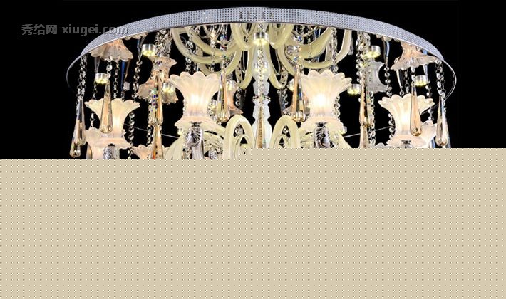 Aiskdan/艾斯卡丹欧式餐厅水晶吸顶灯，创意奢华灯具造型，型号: 8077
