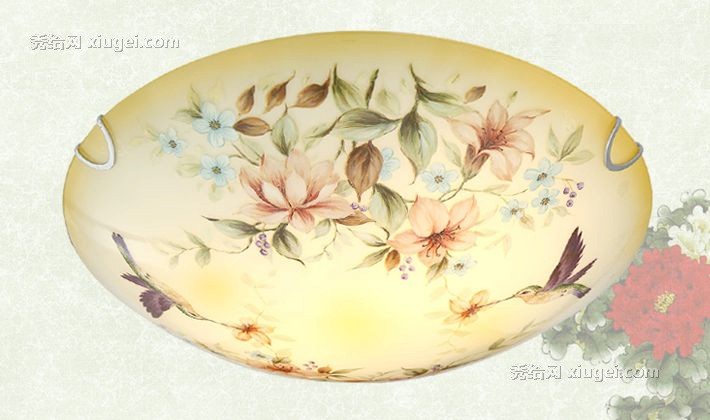 巴斯光年吸顶灯田园手绘，鸟语花香LDE金属灯具，型号: 318A