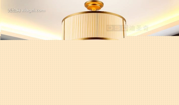 曼登饰圆形布艺美式乡村吸顶灯，喷漆磨砂多种型号LED吸顶灯，货号x6006