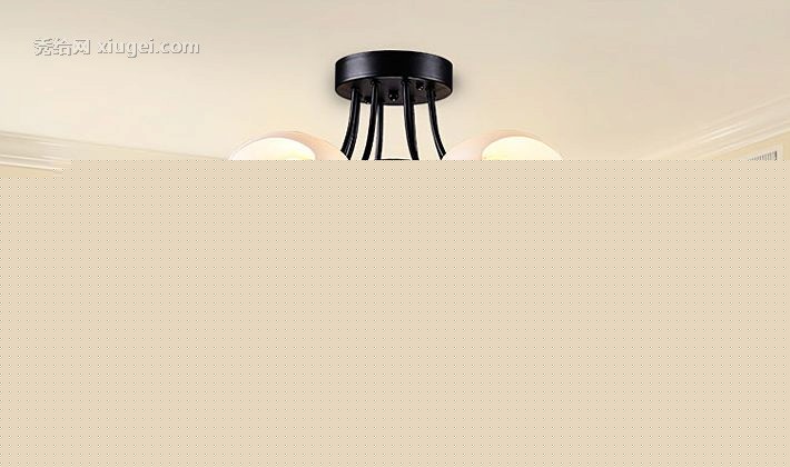 Epinl圆形简约梅花装饰灯，优质铁艺玻璃吸顶灯，型号：M10型