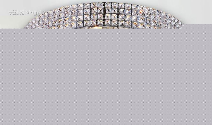 华艺灯饰水晶吸顶灯，客厅LED节能灯具，圆形电镀吸顶灯型号: dx04