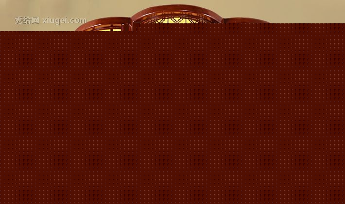 木府现代中式圆形吸顶灯，990镂空雕花客厅灯具，花朵形复古灯饰