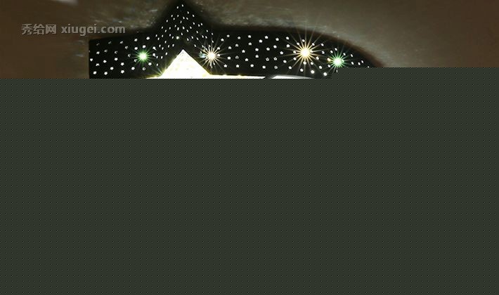 瑞铃WM-TY25创意吸顶灯，儿童房星星月亮灯具，LED无极调光吸顶灯