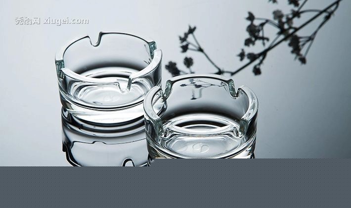 PASABAHCE无铅优质玻璃烟灰缸，土耳其工艺，54126圆形摆件