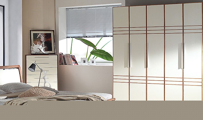 A家家具品牌现代荷花白衣柜，平拉门简约衣橱，时尚典雅，品质优秀，型号A050-2A+A050-3A