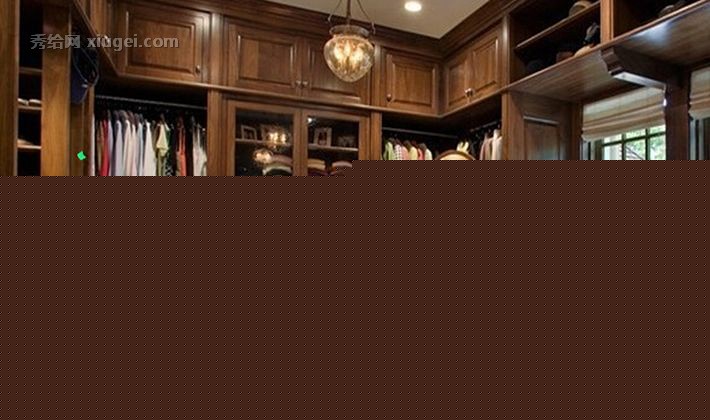 唐古美式实木衣柜定制，多门复古橡木组合衣柜，型号: ZBA-01-B