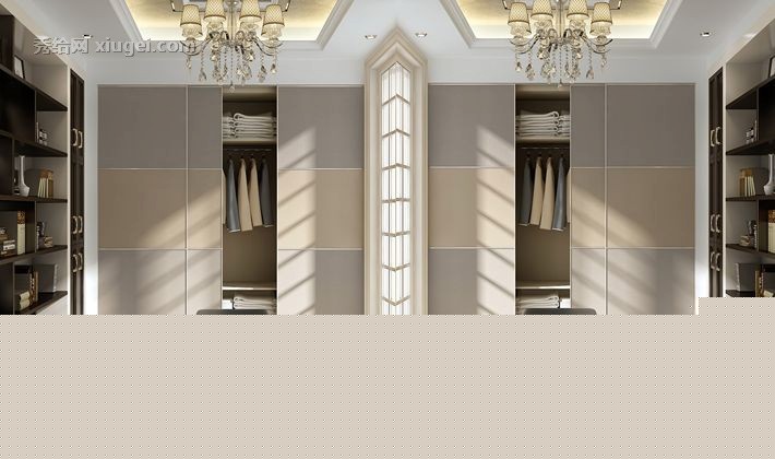 欧派整体走入式衣柜定制，卧室衣帽间定做，卧房推拉门衣柜量身定做