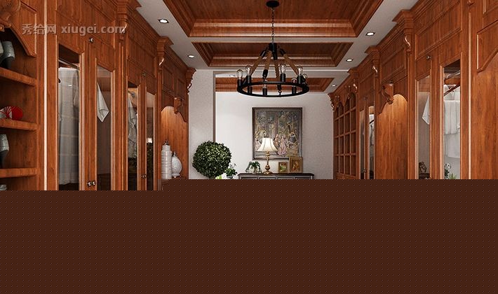 玛格多功能实木整体衣柜定做，经典实木MC05置顶式衣帽间定制