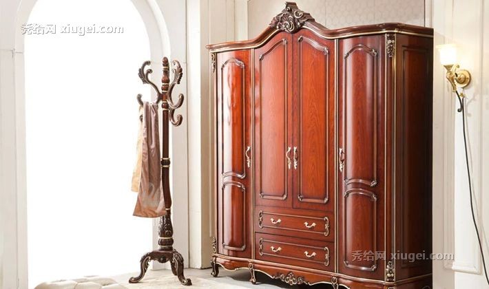 Freedunton/法拉丹顿牌欧式衣帽架，W922型卧室衣帽架，高档仿古油漆