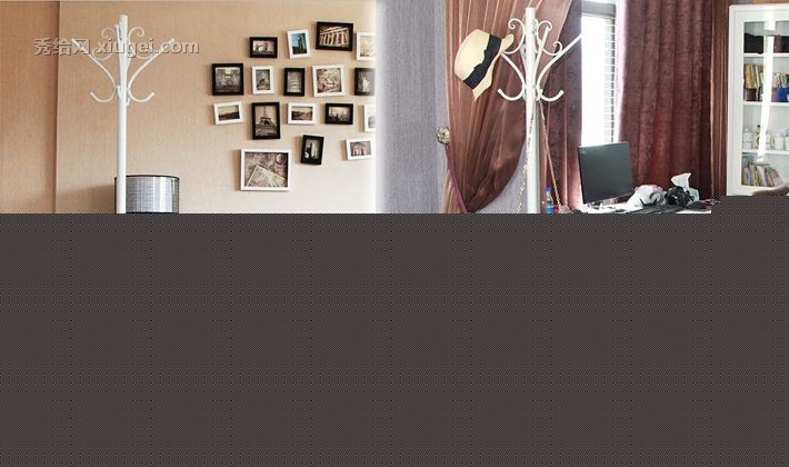 晶赞华丽美式铁艺衣帽架，创意时尚仿真花挂衣架，白色清新绿意衣帽架