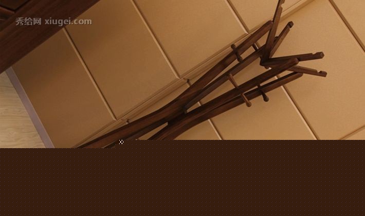 100%纯胡桃楸木家具，爱绿居新中式衣帽架，衣帽架0甲醛保障SPGF