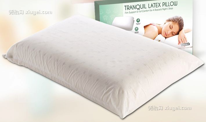 邓禄普长方形透气耐用天然乳胶枕芯，纯棉面料防霉健康单人枕芯