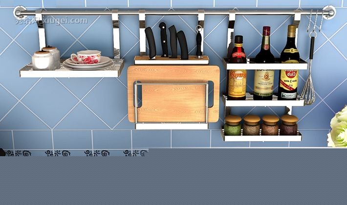 HAOFANGBIAN/好方便组合式置物架，201型不锈钢厨房置物架，多种收纳部件组合方式