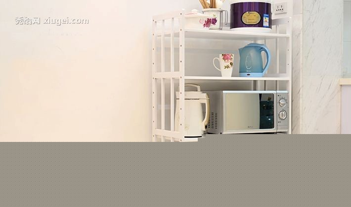 十一维度厨房多功能置物架，微波炉落地5层实木储物架，货号sywd888