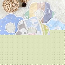 慕童创意花朵口水巾宝宝用品，360度旋转围嘴，纯棉防水新生儿围兜