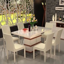 雅舍风情型号: 0118C，现代简约烤漆餐桌，小户型白色餐桌椅组合