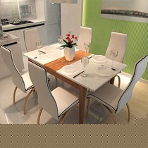 现代简约餐桌椅组合，型号: D150烤漆伸缩餐桌，一米爱小户型折叠饭桌