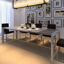 吉徕福长方形可伸缩实木餐桌，钢琴烤漆环保餐台，型号: P1107XT06