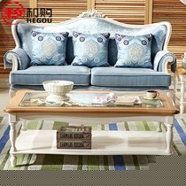 实木打造圆角地中海茶几，和购小空间茶几162，水曲柳材质自然典雅