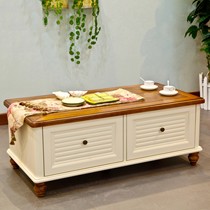 伯天禾客厅茶几实木面板，地中海风格静音茶桌，B-CJ102环保耐用茶几