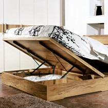 帝尚居牌现代中式床，101348板式双人床，选用优质榉木中纤板材质