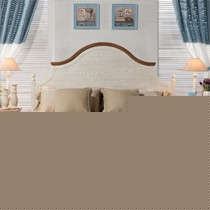 全友水曲柳实木双人床，做旧仿古白双人床，型号: A907A