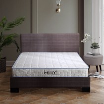 梦百合白色方形席梦思床垫，记忆棉独立袋装弹簧床垫，护脊椎梭织睡垫