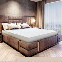 金橡树白色方形乳胶床垫，针织面料可拆卸护脊软垫，型号：CD11