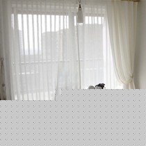 伊佳仁时尚简约大气浪漫窗纱，纯白百搭透光仿麻收边窗帘， S214