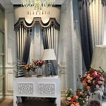 爱瑞绮纯色遮光窗帘，简约麻纱窗帘布，ar16.0903拼色混纺欧式窗帘