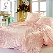 黛梦思精品真丝四件套，19姆米100%桑蚕丝床品套件展示时尚柔情风格