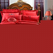 悠享提花全面多件套，1.5米龙凤刺绣荷叶边床上套件，型号YX01008