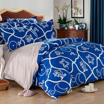 长相知天鹅绒磨毛四件套，1.5米涂料印花工艺，韩式2835床上套件舒适柔软