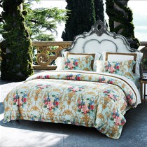 罗卡芙彩色1.8M四件套，双面天丝贡缎复古床上用品，型号：010417272