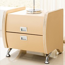 112#B系列简约现代双层五金床边柜，JF百搭耐磨防刮皮质床头柜