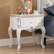 风飞扬实木描银雕花工艺床头柜，新古典高贵时尚风格，CTG-08床头储物柜