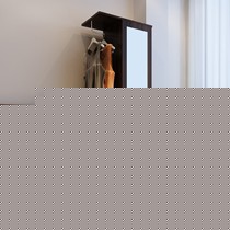 择木宜居落地式多功能全身镜，六层收纳格带金属挂衣杆，可旋转设计时尚简约