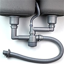 自由可调节厨房配件，巢屋居加长管道下水器，双重过滤下水管XSQ-2