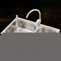 科勒不锈钢双槽洗菜厨盆，20cm超深抗菌水槽，型号72829T耐磨水槽