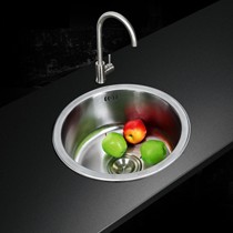 宝生元银色圆形水槽，不锈钢拉丝易洁双槽水槽，型号：BS4242YX