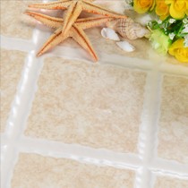 东鹏田园风米黄色花纹瓷砖，超厚耐污厨房砖，LN30502釉面瓷砖