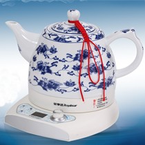 荣事达TC1060青花瓷彩釉电热水壶，304不锈钢发热盘精确控温电茶壶