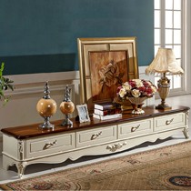 鹏叶641#系列实木烤漆电视柜，欧式橡胶木雕花储物地柜组合