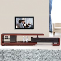 高档中式烤漆伸缩电视柜，派林隆家私黑色玻璃电视柜，型号: 中国红系列